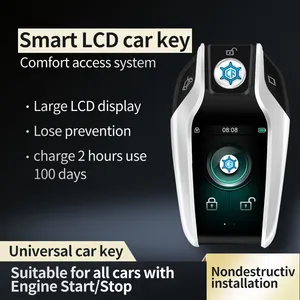 Kunci mobil elektronik otomatis SPY kunci mobil remote control pintar universal kunci pintar tampilan lcd kunci pintar untuk mobil