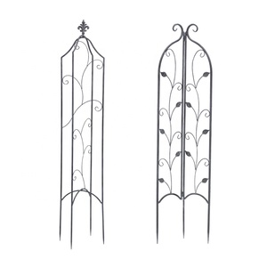 Expanding Metal Garden <strong>Trellis</strong> with <strong>Leaf</strong>-Design Fencing &amp; Gates Supports Plants &amp; Vines - Product Image 2