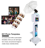 Machine de photomaton avec écran LCD de 29 pouces, support d'imprimante, compatible avec appareil photo numérique, selfie, iPad, pour événements
