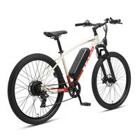 Vélo électrique tout-terrain TXED 27,5 pouces, 7 vitesses, fourche à suspension, freins à disque mécaniques en alliage, batterie 13 Ah