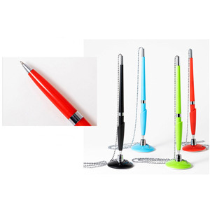 Multi-color Plastic Table Ballpoint <b>Pen</b> Wholesale Hotel Bank Fixed Desk Printable Logo Customized for Advertising Signature - Product Image 1