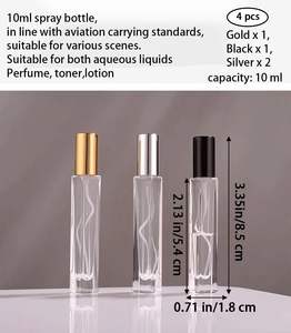 ขวดน้ำหอมแก้วแบบฉีดพ่น ขนาด 10 มล. ทรงกลมหนา แบบกด - Product Image 2