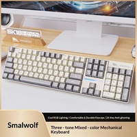 Clavier mécanique filaire Smailwolf SK18 104 touches, taille standard, plug and play, pour bureau, dactyliste, étudiant, PC