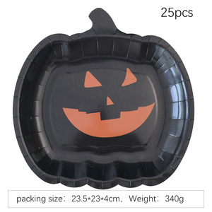 Wholesale Halloween <b>Tableware</b> Pumpkin Shaped Plates Halloween Party <b>Tableware</b> Thickened <b>Disposable</b> Paper Plates - Product Image 3