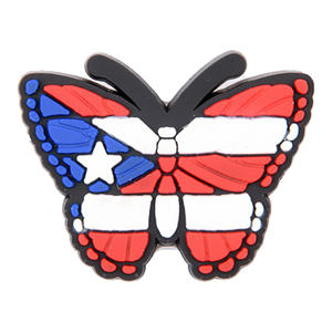 Dibujos animados DIY zapatos hechos a mano accesorios de flores hebillas de bandera nacional de goma suave personalizadas incluye cuentas de silicona y PVC - Product Image 5