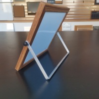 Petit panneau blanc de bureau pliable, 25x25x25cm, cadre en bois, planche blanche Double face, pour enfants