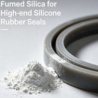 Silice fumée, noir de carbone blanc, poudre de remplissage renforçante (8000 Mesh) pour revêtement en caoutchouc, adhésif et scellant