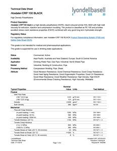 LyondellBasell Hostalen CRP 100 Virgen HDPE Gránulos negros PE100 Grado MFR 0,23 Grado alimenticio para tuberías - Product Image 2