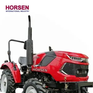 HORSEN kleiner 4WD 25 PS 30 PS 4 X4 Mini-Kompakt-Garten traktor mit Frontlader und Bagger lader zum Verkauf in China