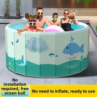 Piscine gonflable en PVC pour enfants, pliable, familiale, grande baignoire de natation pour bébés, pour l'extérieur