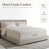 Surmatelas à ressorts ensachés OEM ODM durable et écologique pour chambre d'hôtel, norme BS7177, 5 zones, ressorts individuels, mousse, taille personnalisée