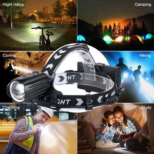 Đèn Pha Phía Trước Đèn Pha LED Đèn Pha Đèn Pin Sạc Đèn Pin Đầu Với 18650 Pin - Product Image 6