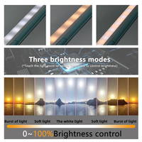 Missmeeca miroir led rétroviseur 1500mAh auto-coupe miroir miroir de vanité 3 voies avec lumières barbier miroir compact