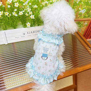 [618] Pet dog and <b>cat</b> <b>clothes</b>, hollowed-out breathable cooling <b>clothes</b> for small dogs and puppies, thin summer <b>clothes</b>. - Product Image 2