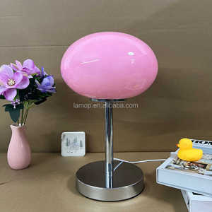 Lámpara de Mesa de Cristal Creativa, Estilo <span class=keywords><strong>Dulce</strong></span> Rosa, Lámpara de Noche para Dormitorio, Lámpara Decorativa para Sala de Estar - Product Image 5