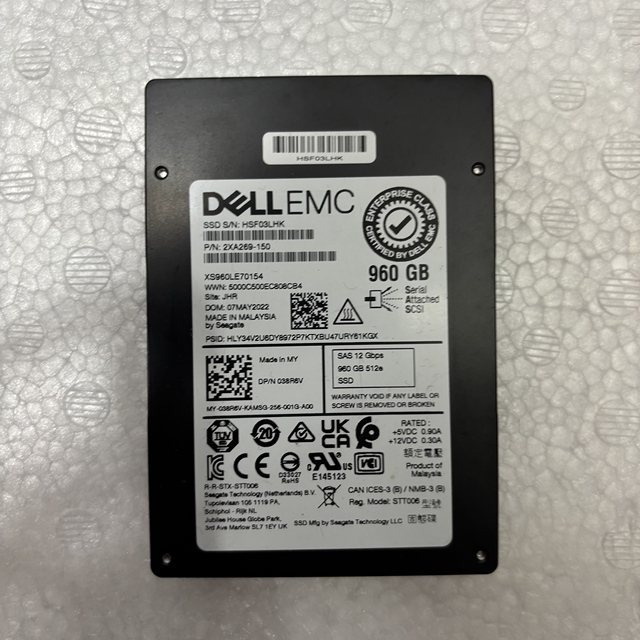 038R6V XS960LE70154 960GB SAS12Gbps Hard Disk in Stock