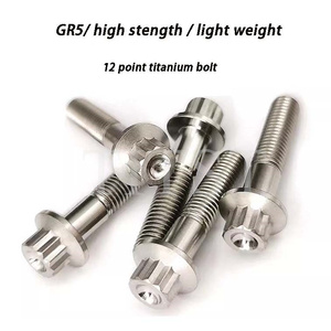 TITST TC4 Titanium Alloy Flange Bolt 12 <strong>Angle</strong> M7X32 Modified Car Flange Wheel Hub <strong>Screw</strong> 12 Point M8 Racing Bolts - Product Image 5