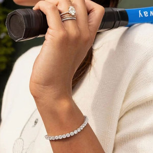 Bracciale Tennis BMO a Prezzo di Fabbrica Iced Out 2mm 3mm 4mm VVS in Argento 925 con Diamanti Moissanite da Laboratorio VVS Stile Hip Hop - Product Image 3