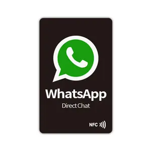 WhatsApp thẻ kinh doanh đơn giản cá nhân QR tùy chỉnh in ấn NFC chip Google NFC 213 215 216 Google chơi Quà Tặng mã cardr
