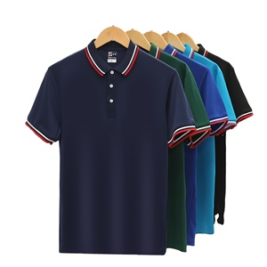 Custom Embroidered Logo 100% Polyester Golf Polo Shirts for Men Wholesale High Quality Lapel Plain Work Uniform Golf Polo Shirts