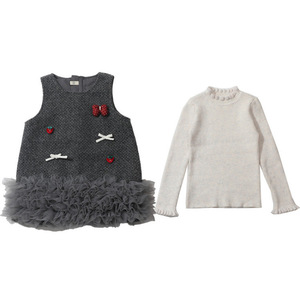 2025 nuovo abito estivo da ragazza in Chiffon al ginocchio con paillettes per piccola principessa gilet dolce con collo a o - Product Image 5