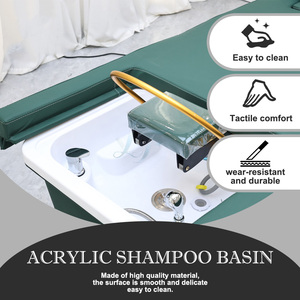 เก้าอี้สระผมร้านเสริมสวย ปรับเอนได้ ยกหลังได้ พร้อมเตียงสปาสระผม - Product Image 4