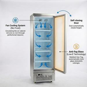 Lemari Pendingin Obat Farmasi Kaca Satu Pintu Tegak Pendingin Vaksin - Product Image 5