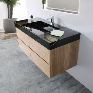 Chúng tôi bán chạy nhất thiết kế hiện đại phòng tắm Vanity lưu vực Đá Nhân Tạo Treo Tường bồn rửa bề mặt rắn nhà vệ sinh Vanity - Product Image 4