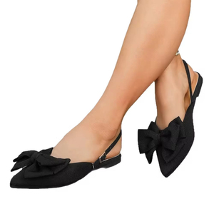 2026 Women's Plus Size Flat Sandals - <b>Closed</b>-<b>Toe</b> Pointed <b>Toe</b> With Bowknot, Backless Slip-on Summer Shoes - Product Image 3