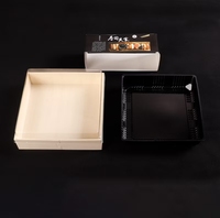 Emballages alimentaires jetables et recyclables en bois et kraft pour plats à emporter, sushis, pâtisseries, desserts, gâteaux, tiramisu et sucre