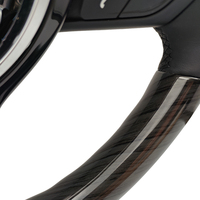 Volant en cuir à fond rond personnalisé, grain de bois, pour BMW F10 F20 F21 F22 F30 F32 F34 F36 M3 F80 M4 F82 X3 F25 X4 F26