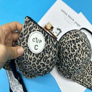 1,3 dólar modelo YWB083 tamaño 38-44C venta al por mayor estampado de leopardo doble espuma Sexy chicas adolescentes en sujetadores imágenes de mujeres <span class=keywords><strong>sin</strong></span> <span class=keywords><strong>sujetador</strong></span> - Product Image 4