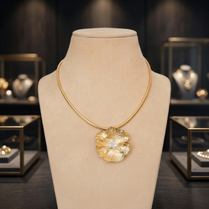 Conjunto de Joyería de Latón Chapado en Oro Antideslustre para Mujer, Agradable al Tacto, Moderno y Elegante para Uso Diario, Compromiso, Boda, Fiesta, Collar - Product Image 3