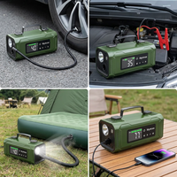 Démarreur de voiture 7 en 1, compresseur d'air portable, gonfleur de pneus, souffleur, dégonfleur, batterie externe, lampe de secours LED pour véhicules 12V