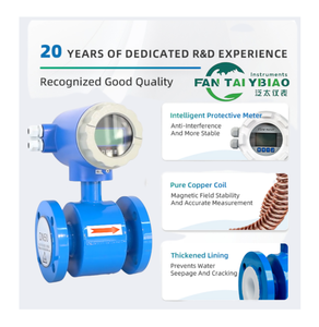 DN10-50 dn100mm độ chính xác cao Trung Quốc DN3-DN3000 RS485 IP68 sữa điện từ lưu lượng kế từ xa điện từ đo lưu lượng - Product Image 6