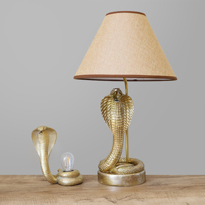 Lámpara de mesa de serpiente de animales dorados de resina para decoración del hogar de calidad superior moderna - Product Image 3