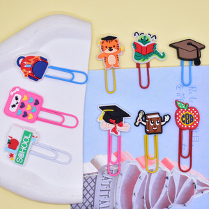 PVC + kim loại trở lại trường giấy <span class=keywords><strong>clip</strong></span>, Sáng tạo tốt nghiệp Bookmark học sinh máy tính xách tay Thẻ quà tặng kẹp giấy văn phòng phẩm - Product Image 6