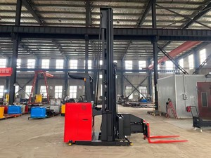 Phanh điện từ ngồi điện ba chiều xe nâng loại Man-up với xếp chồng hàng hóa trong kho cao - Product Image 4