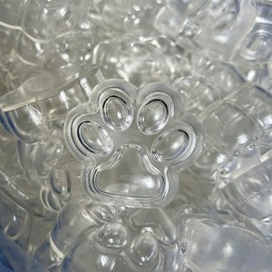 DIY Clear Cat Paw TPR Hollow Transparent Ball Stress Relief Squeeze Toy Decompression Mold Fun Gift for Kids and Adults - Product Image 4