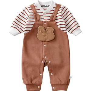 Set di Abbigliamento per <span class=keywords><strong>Bambini</strong></span> OEM ODM Personalizzato, Stile Casual per Neonati, <span class=keywords><strong>Tuta</strong></span> in 100% Cotone Tinta Unita - Product Image 1