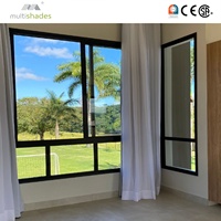 Fenêtre coulissante moderne et tendance en aluminium insonorisée à rupture de pont thermique, verre Low-E, certifiée Energy Star pour l'extérieur des résidences et des hôtels
