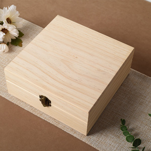 Boîte en bois rectangulaire multi-compartiments pour huiles essentielles, avec couvercle rabattable, organiseur de rangement pour bureau, thé, bijoux et articles ménagers - Product Image 2
