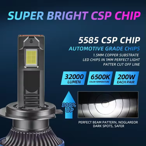 200W Led Koplampen Voor Auto 'S 12V 24V H1 H3 H7 H 11 6000K Kleurtemperatuur 9005 9006 Auto-Accessoires - Product Image 3