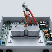 Transformateur de puissance intégré encapsulé à colle personnalisé à courant élevé pour micro-onduleur photovoltaïque de balcon et onduleur de stockage