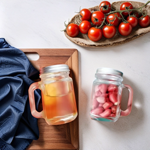 Rỗng <span class=keywords><strong>mini</strong></span> Glass <span class=keywords><strong>Mason</strong></span> Jar với xử lý 35ml 120ml gia vị gia vị container với xử lý bạc kim loại nắp mật ong gia vị số lượng lớn - Product Image 1