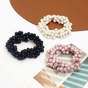 Fascia per capelli rotonda di cristallo di moda a mano popolare accessorio per la decorazione di perle per le ragazze delle donne - Product Image 4