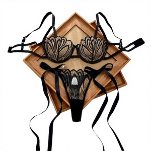 Lencería Erótica de Encaje con Bordado de Conchas, Estilo Francés, Ropa Interior Sexy de Alta Calidad, Clásica, con Aros, Transpirable - Product Image 3