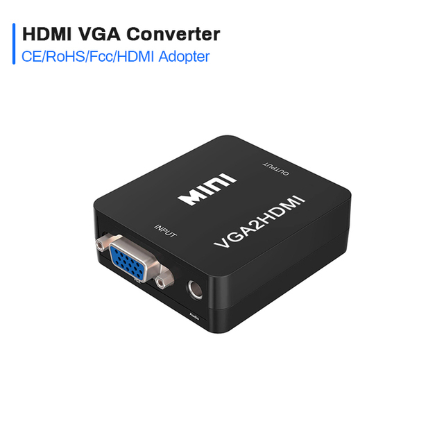 Factory Price 1080P VGA to HDMI Converter Mini HDMI to VGA Adapter