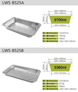 Plateaux en étain Rectangle Pleine Taille Contenants De Cuisson <span class=keywords><strong>Plat</strong></span> À Tarte Bbq Grill Plaque 9700ml <span class=keywords><strong>Grand</strong></span> Papier D'<span class=keywords><strong>aluminium</strong></span> 21x13 <span class=keywords><strong>Aluminium</strong></span> Alimentaire Accepter - Product Image 6
