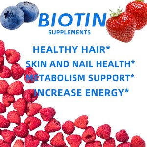 Wellbody OEM/ODM <b>Biotin</b> <b>Gummies</b> Beauty Supplement for Skin Whitening Support Healthy Metabolism 5000mcg <b>Biotin</b> <b>Gummies</b> - Product Image 3